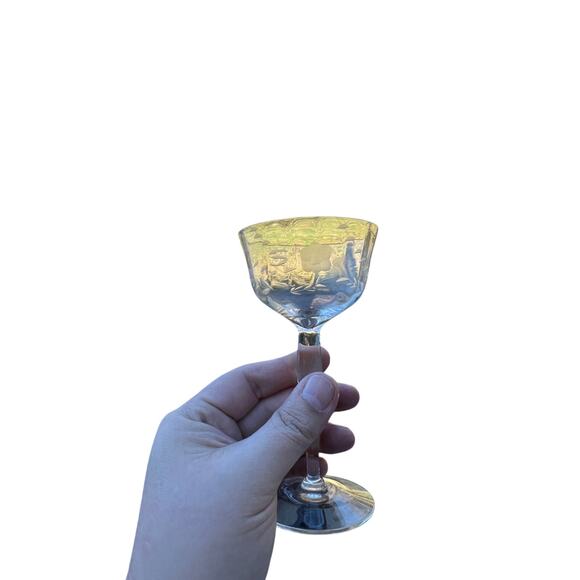 Vintage Etched Crystal Glassware Lot – Coupes & Stems - Picture 9 of 14